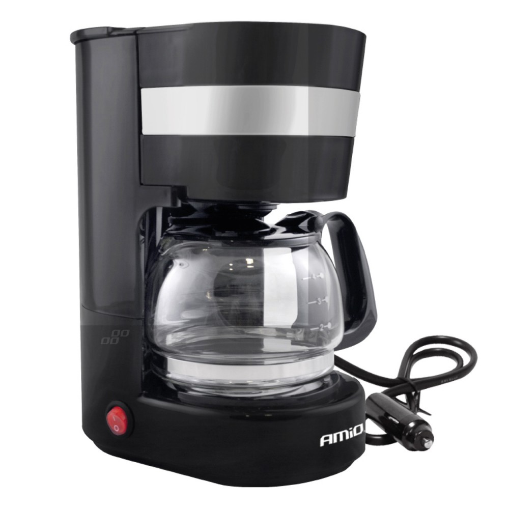 Cafetiera auto pentru TIR, Camion, Autocar, alimentare 24V, putere 300W, volum 650ml - AVX-AM03234 - AMIO