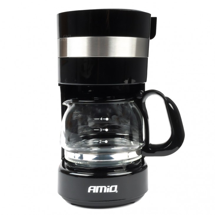 Cafetiera auto pentru TIR, Camion, Autocar, alimentare 24V, putere 300W, volum 650ml - AVX-AM03234 - AMIO