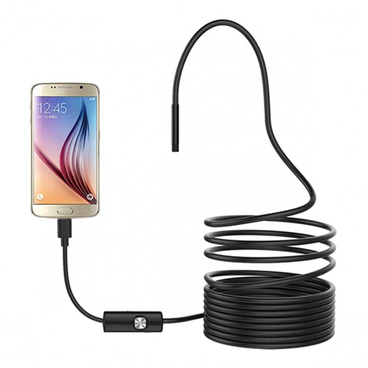 Camera endoscopica de inspectie, waterproof, 5,5mm, conectare Android/Windows prin microUSB - USB, lungime cablu 5m - AVX-AK252A - AVEX