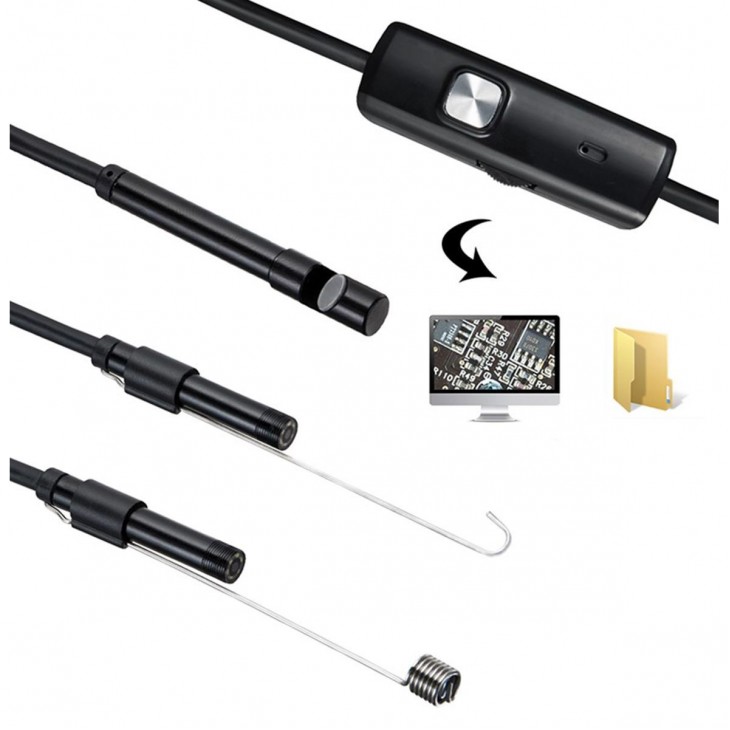 Camera endoscopica de inspectie, waterproof, 5,5mm, conectare Android/Windows prin microUSB - USB, lungime cablu 5m - AVX-AK252A - AVEX