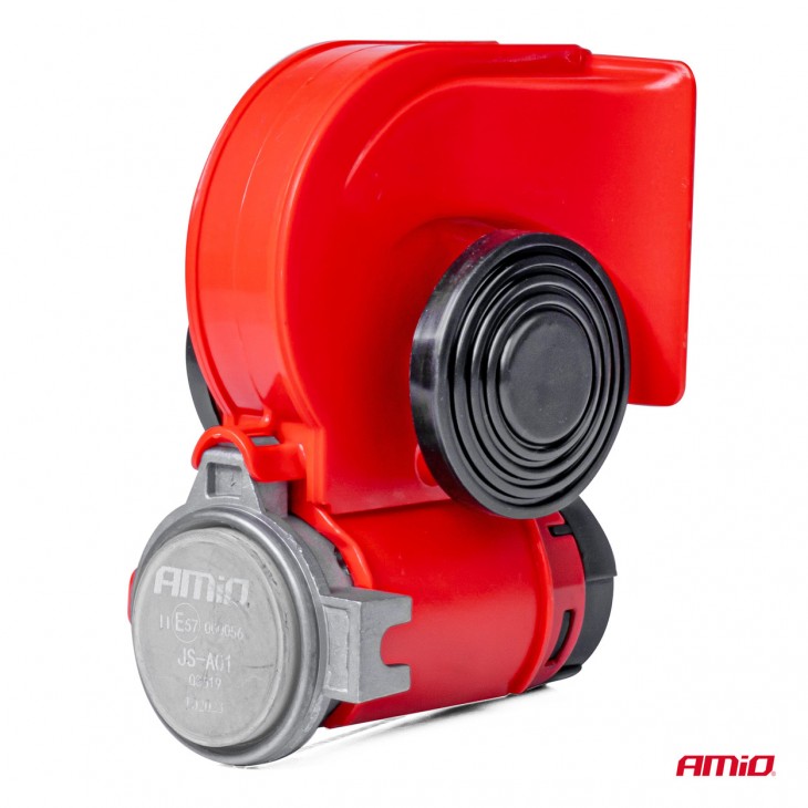 Claxon Bitonal Profesional cu compresor incorporat, model Extra Loud pana la 118 dB, tensiune alimentare 12V - AVX-AM03619 - AMIO