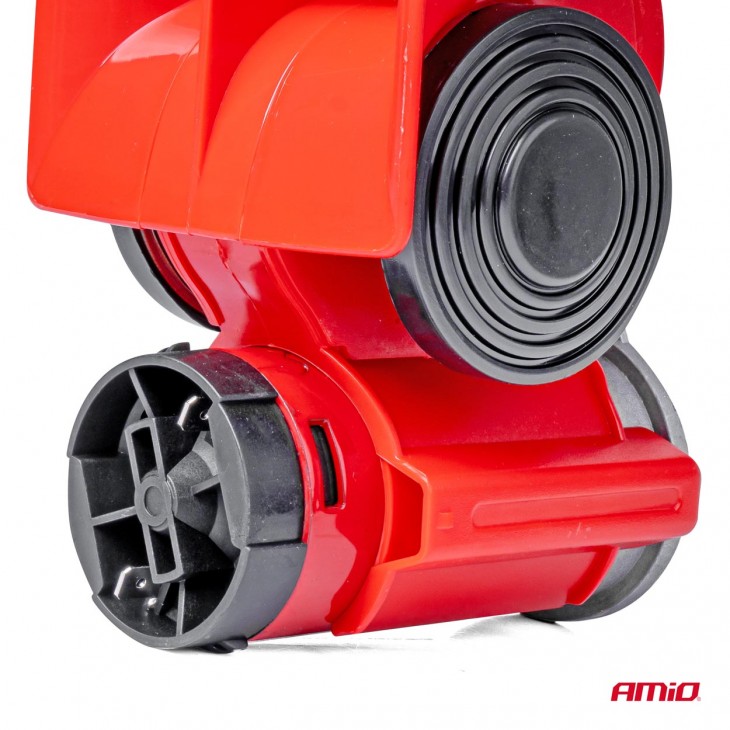Claxon Bitonal Profesional cu compresor incorporat, model Extra Loud pana la 118 dB, tensiune alimentare 12V - AVX-AM03619 - AMIO