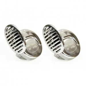 Claxon auto cromat 12V 2 buc CHR-01, AMIO