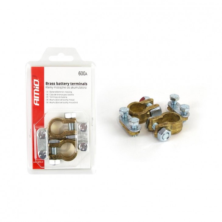Clema pentru baterie auto din alama 600AMP 2 buc (borne baterie) - AVX-AM01161 - AMIO