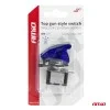 Comutator iluminat (intrerupator) cu protectie, destinatie auto, moto, ATV, SSV, Off-Road, model TOP GUN, tensiune 12V - 24V, culoare Albastra, AMIO