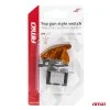 Comutator iluminat (intrerupator) cu protectie, destinatie auto, moto, ATV, SSV, Off-Road, model TOP GUN, tensiune 12V - 24V, culoare Orange, AMIO