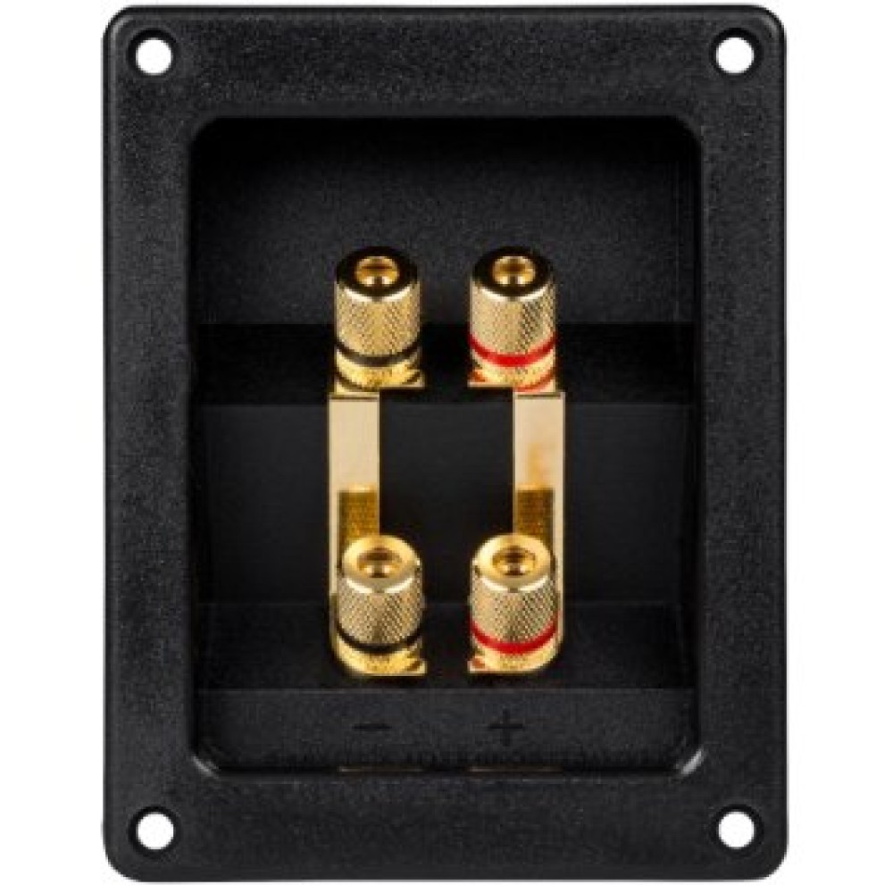 Conector boxa, forma patrata cu 4 contacte aurite, 123 x 96 mm