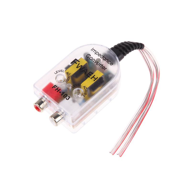 Convertor nivel semnal Hi-Low STEREO cu intrare 2 x RCA - AVX-MRFH103 - AVEX