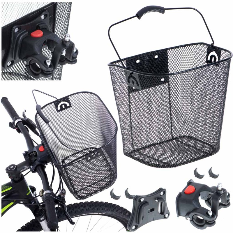 Cos metalic pentru bicicleta cu maner, demontabil, conceput pentru a fi montat in partea din fata - AVX-KX5068 - AVEX