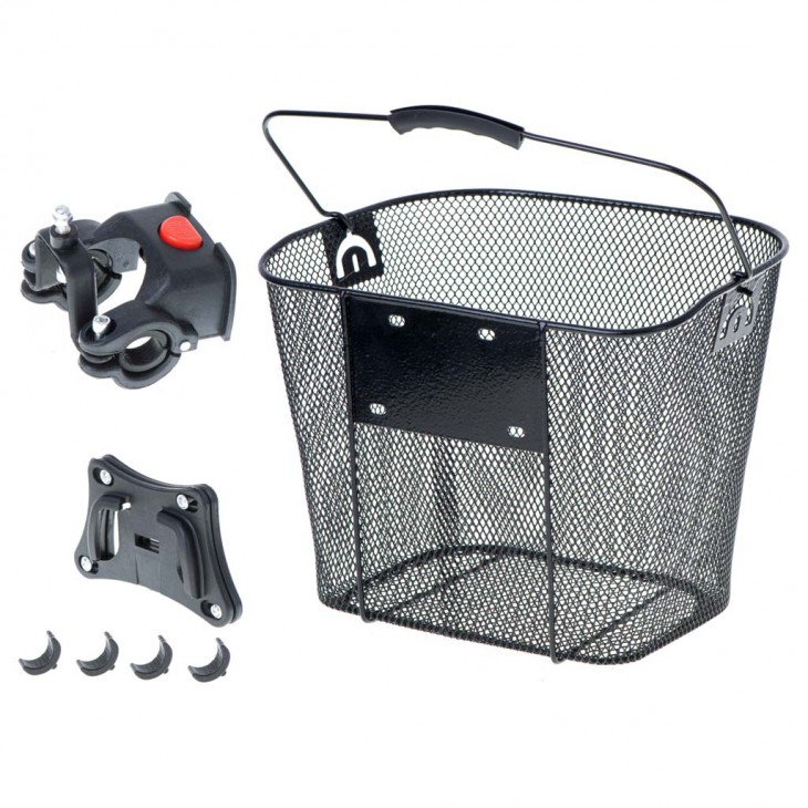 Cos metalic pentru bicicleta cu maner, demontabil, conceput pentru a fi montat in partea din fata - AVX-KX5068 - AVEX