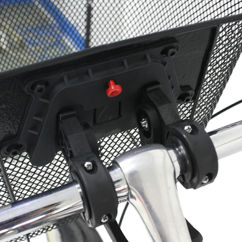 Cos metalic pentru bicicleta cu maner, demontabil, conceput pentru a fi montat in partea din fata, culoare Neagra - AVX-RW15A - AVEX