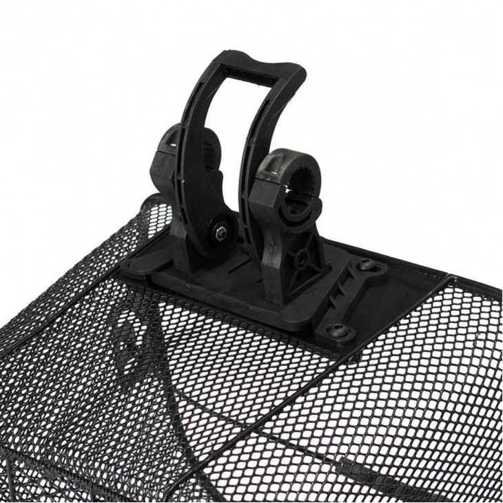 Cos metalic pentru bicicleta cu maner, demontabil, conceput pentru a fi montat in partea din fata, culoare Neagra - AVX-RW15A - AVEX