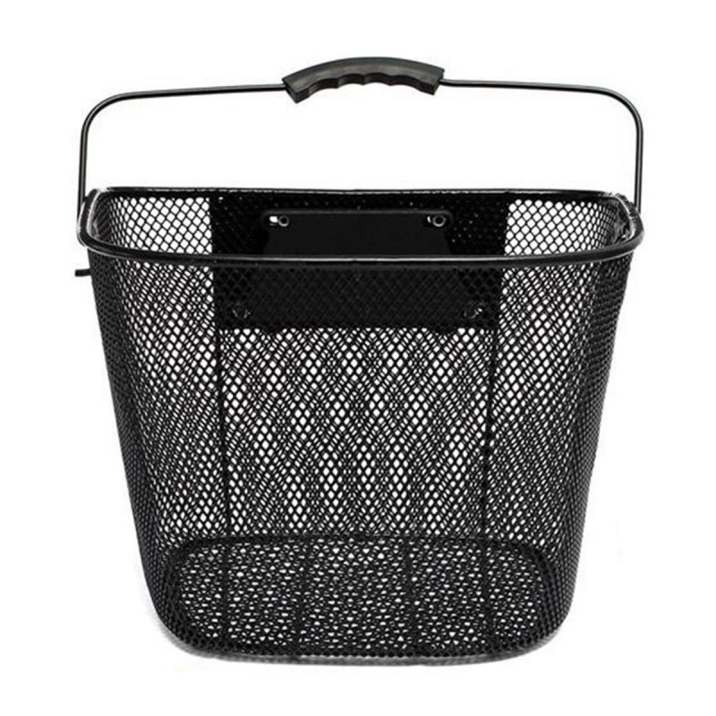 Cos metalic pentru bicicleta cu maner, demontabil, conceput pentru a fi montat in partea din fata, culoare Neagra - AVX-RW15A - AVEX