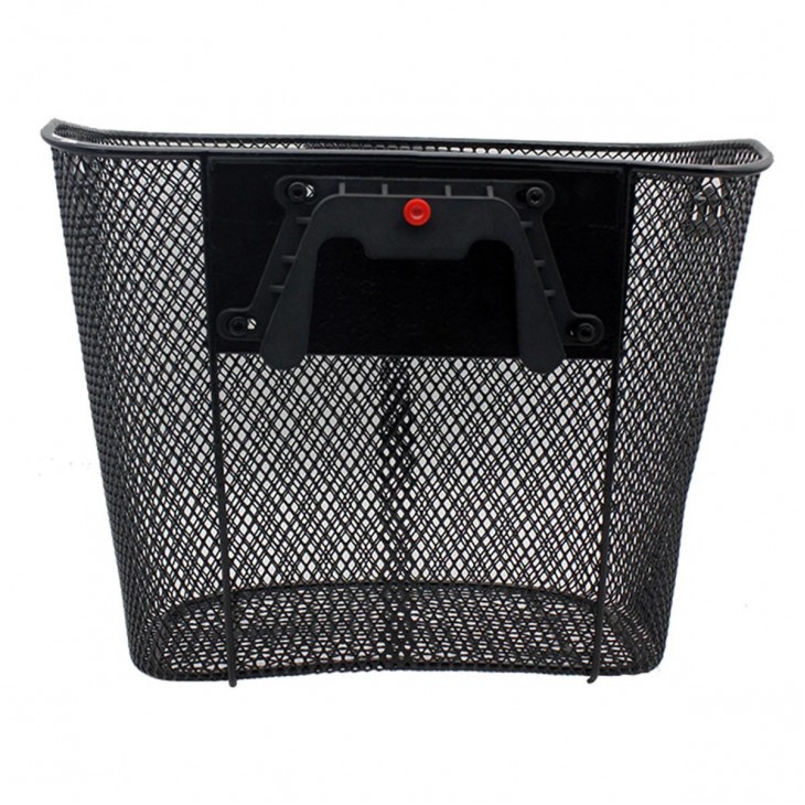 Cos metalic pentru bicicleta cu maner, demontabil, conceput pentru a fi montat in partea din fata, culoare Neagra - AVX-RW15A - AVEX