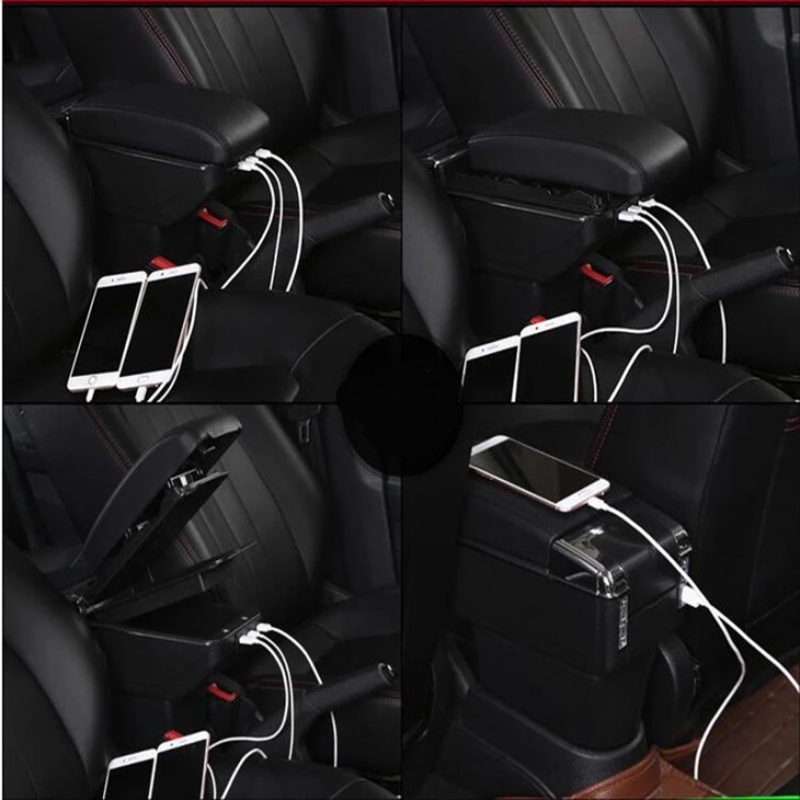 Cotiera auto Universala cu USB, iluminata LED - AVX-T050917-37 - AVEX