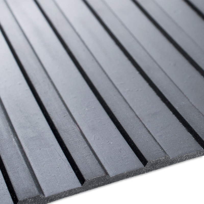 Covor Antiderapant din Cauciuc, Linoleum din Cauciuc pentru Protectie Podea Auto - model STRIATII MARI - AVX-SBR-SM - AVEX