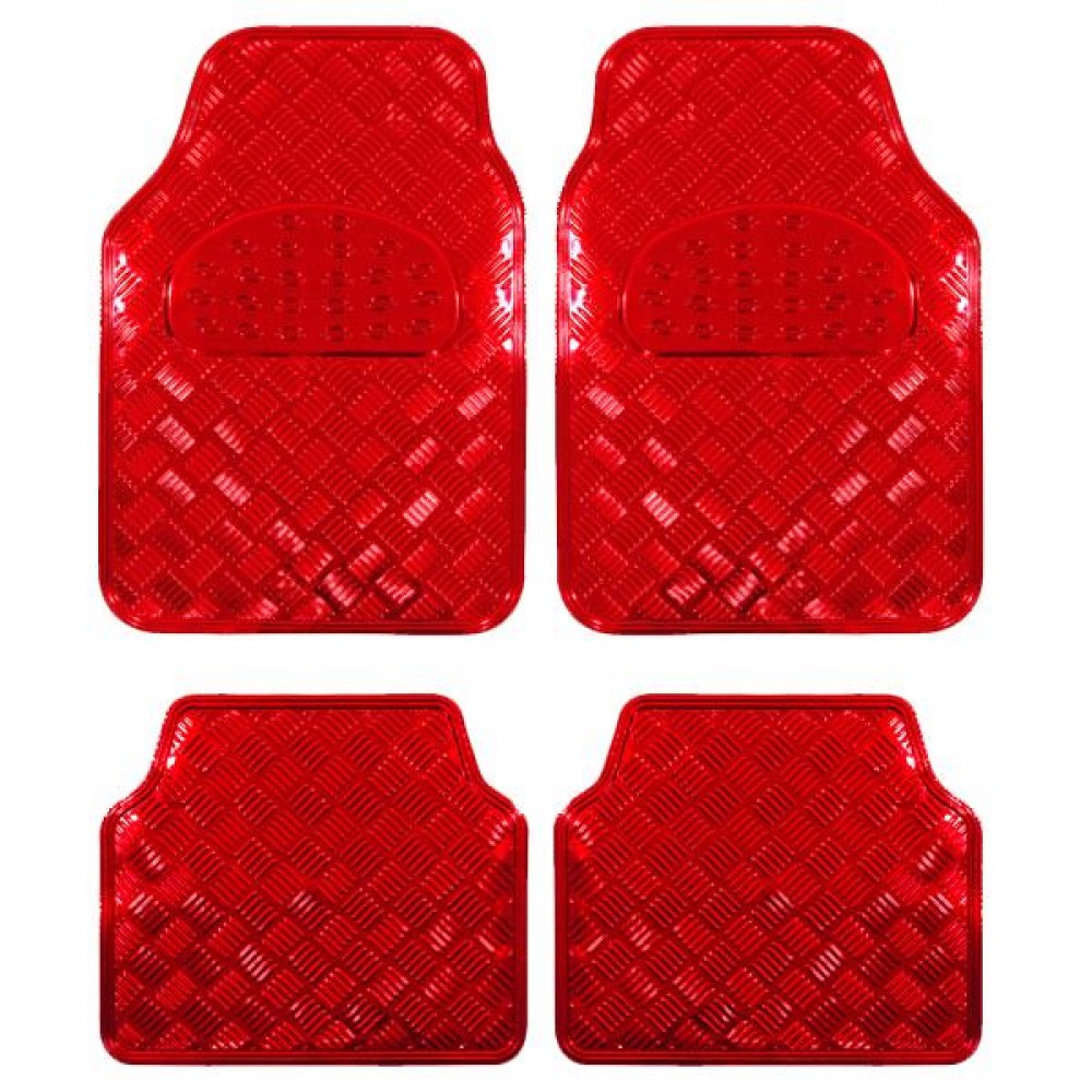 Covorase Auto Universale, model Diamond, culoare Crom Rosu - AVX-T2032 - AVEX
