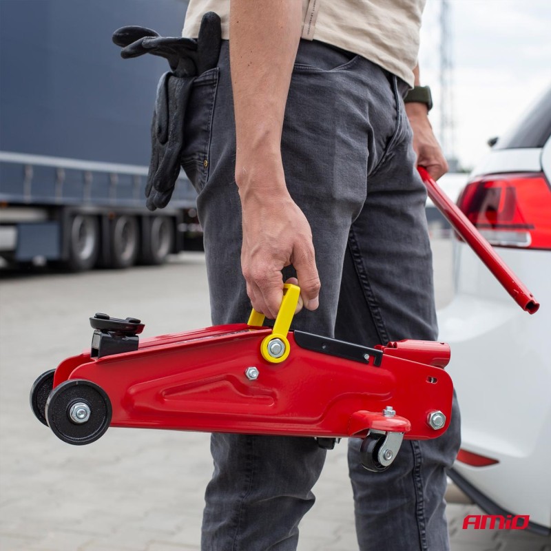 Cric hidraulic de tip CROCODIL cu actionare manuala, capacitate ridicare 2000 kg - AVX-AM01035 - AMIO