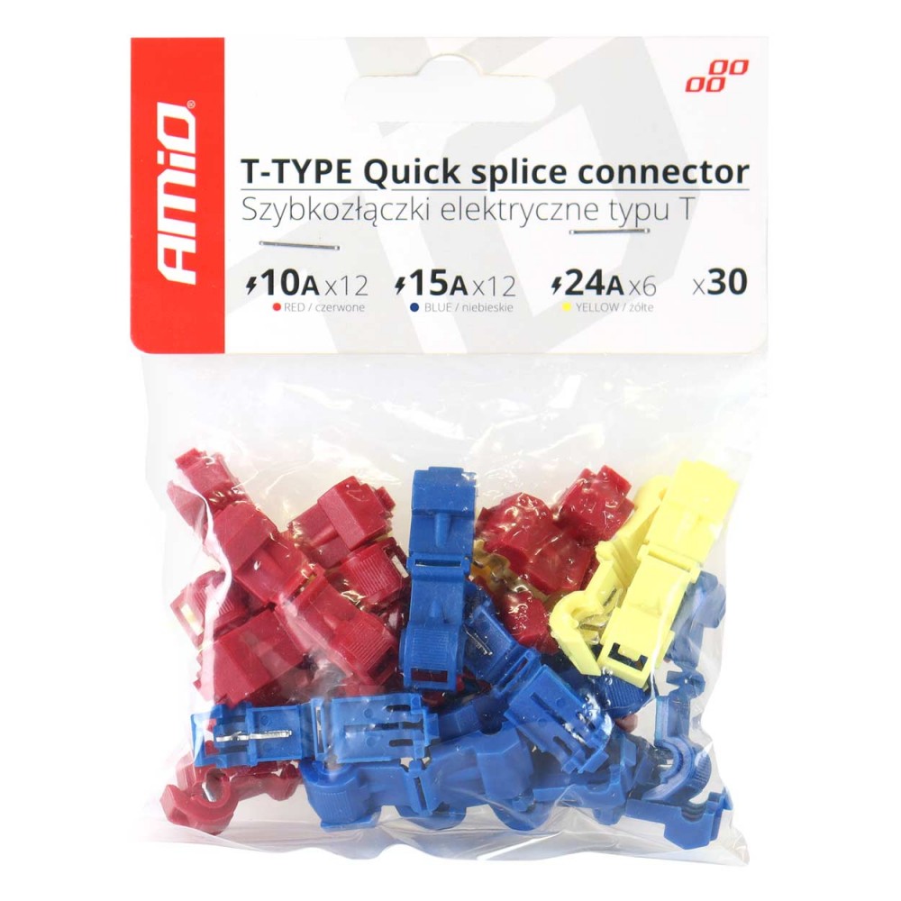 Cuplaje electrice pentru imbinari rapide de tip T,  mix cutie de 30 buc - AVX-AM02347 - AMIO