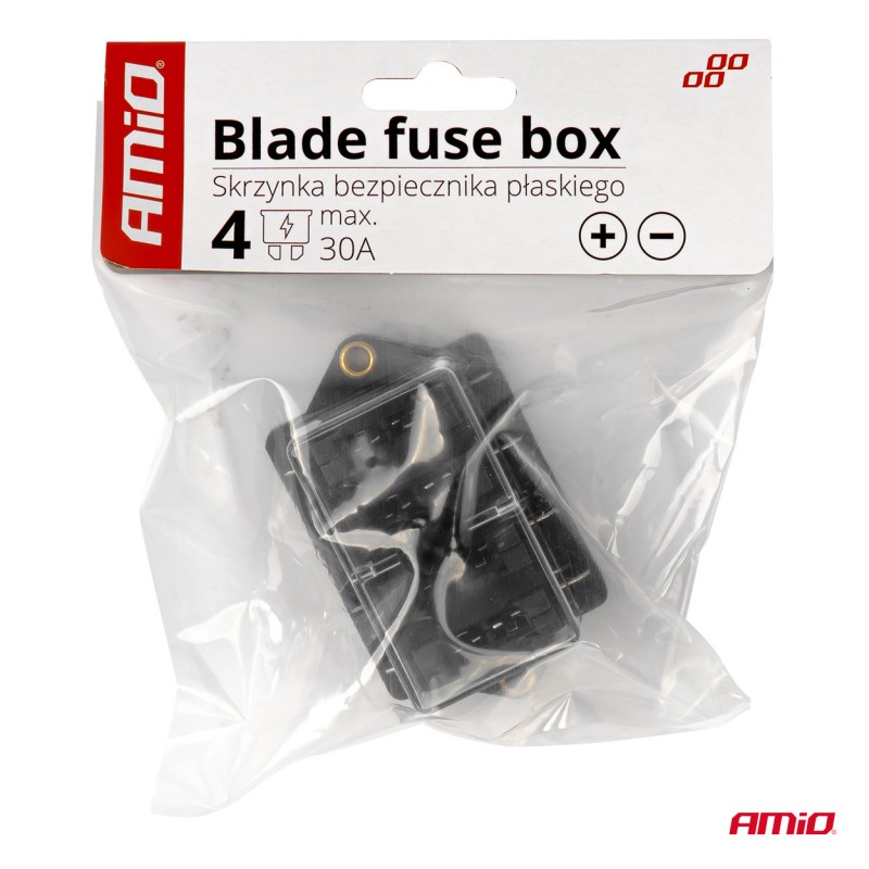 Cutie de sigurante ceramica, etansa, cu 4 socluri, 30A Max, destinatie auto, utilitare, camioane, remorci