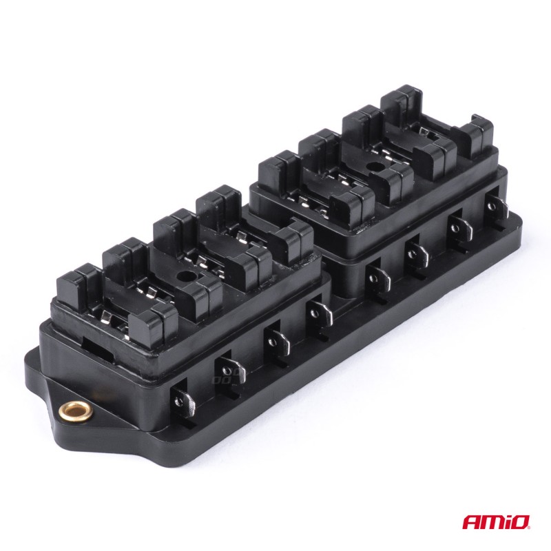 Cutie de sigurante ceramica, etansa, cu 8 socluri, 30A Max, destinatie auto, utilitare, camioane, remorci - AVX-AM03042 - AMIO