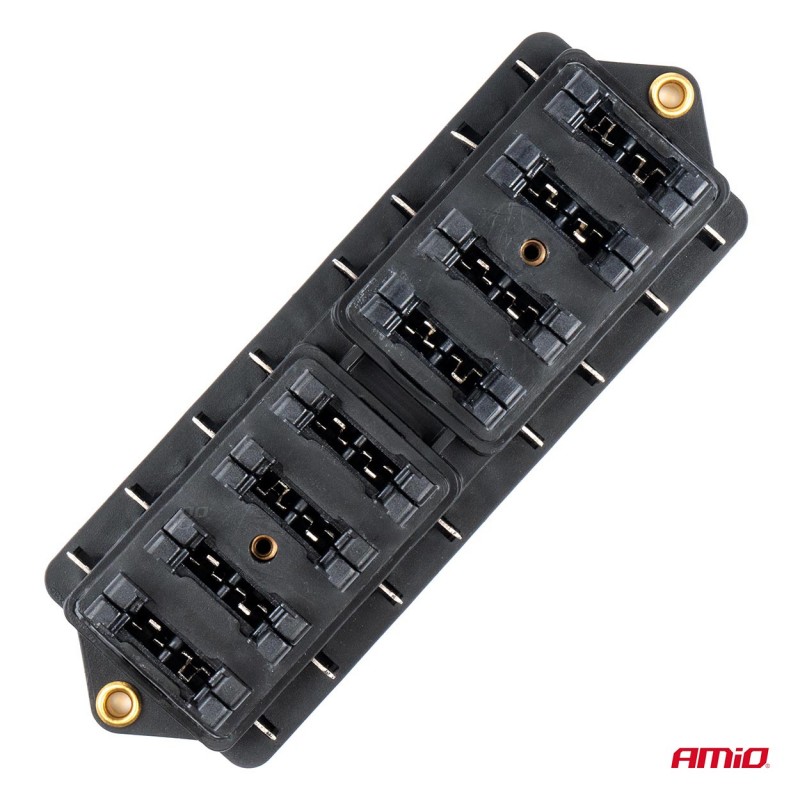 Cutie de sigurante ceramica, etansa, cu 8 socluri, 30A Max, destinatie auto, utilitare, camioane, remorci - AVX-AM03042 - AMIO