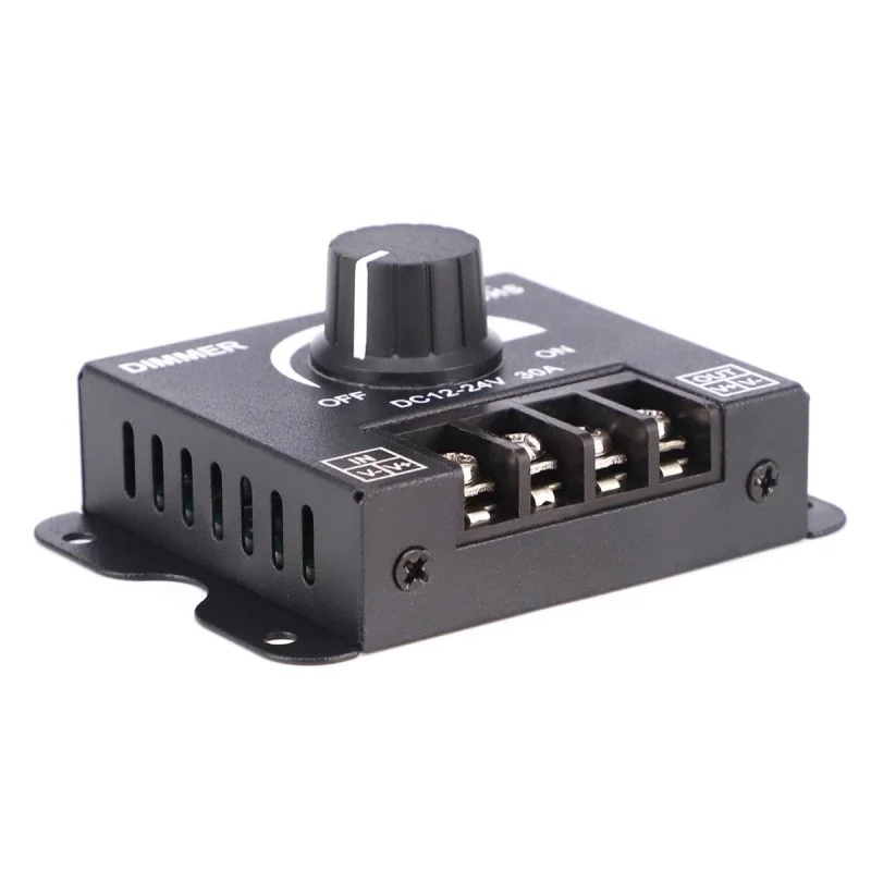 Dimmer LED cu reglaj manual, 12V - 24V, 360W - 720W, 30A Dimmer LED cu reglaj manual, 12V - 24V, 360W - 720W, 30A