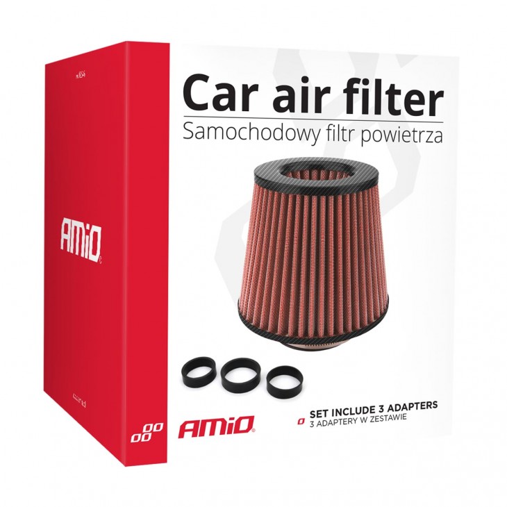Filtru de aer conic Carbon cu 3 adaptoare - AVX-AM01713 - AMIO