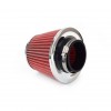 Filtru de aer conic rosu + chrome  cu 3 adaptoare - AVX-AM01282 - AMIO