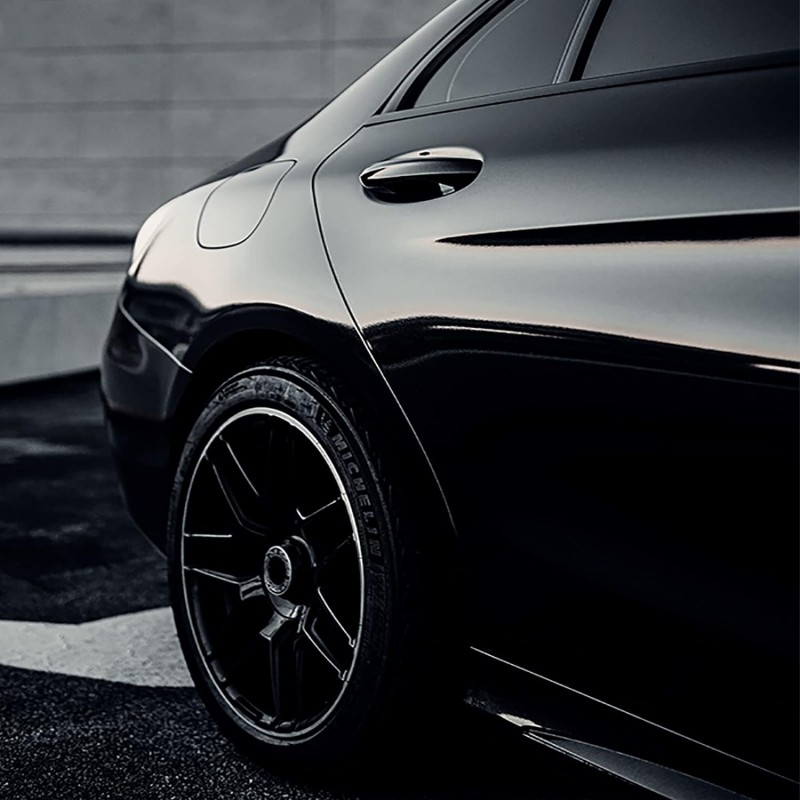 Folie auto pentru colantare integrala, Termoplastica, cu tehnologie BUBBLE FREE, culoare Negru, finisaj Lucios, dimensiune 3,0m x 1,52m - AVX-KX5045 - AVEX