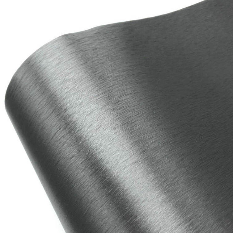 Folie colantare auto Aluminiu Polisat Antracit (1m x 1,52m)