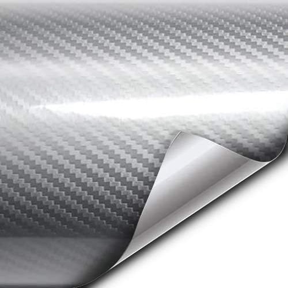 Folie colantare auto Carbon 5D Lacuit Argintiu (3,0m x 1,52m) - AVX-KX10273 - AVEX