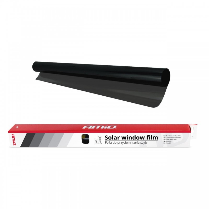 Folie fumurie pentru geamuri Super Dark Black 0.5 x 3m (5%)