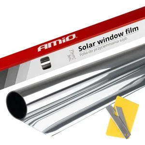 Folie tip oglinda pentru geamuri Silver 0.75x3m(15%), AMIO