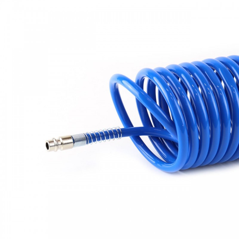 Furtun spiralat pentru aer comprimat din PE, 5 x 8mm, lungime 10m, PT-04