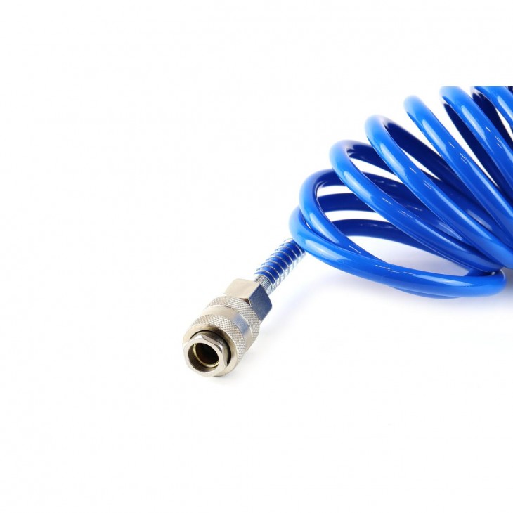 Furtun spiralat pentru aer comprimat din PE, 5 x 8mm, lungime 10m, PT-04 - AVX-AM02603 - AMIO