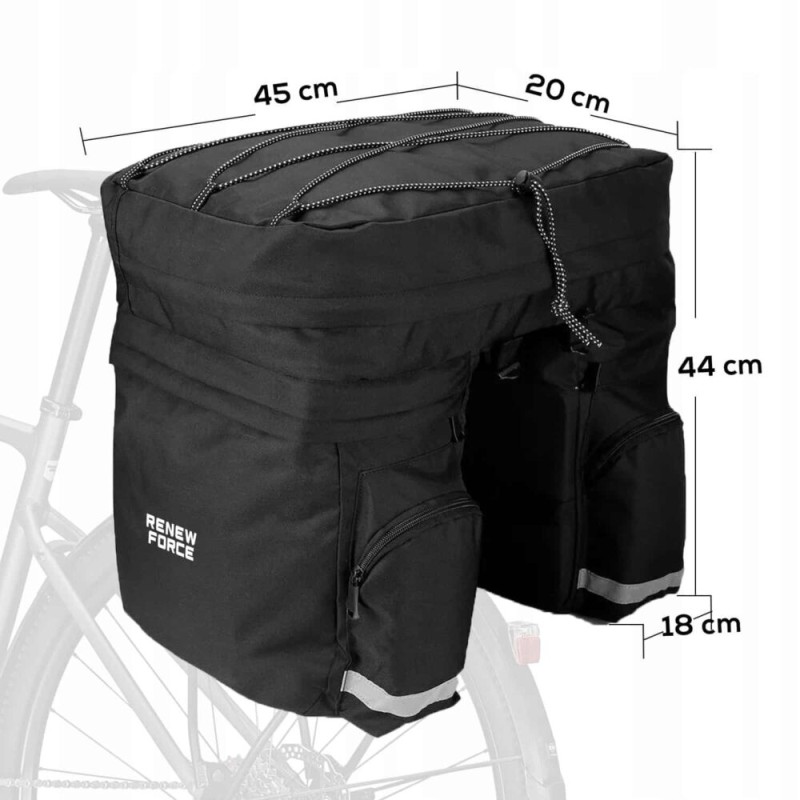 Geanta Dubla de transport pentru biciclete, impermeabila, capacitate 60l, dimensiuni: 44 x 44 x 20 cm - AVX-WT-BP-DOUBLE10 - AVEX