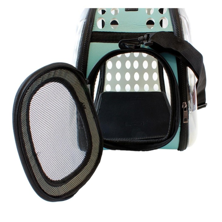 Geanta de Transport pentru Caine sau Pisica ALBASTRU - TRANSPARENT AG644M