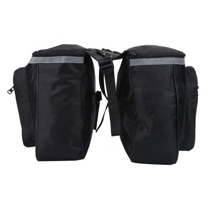 Geanta de transport negra pentru bicicleta cu 4 compartimente AVX-RW1