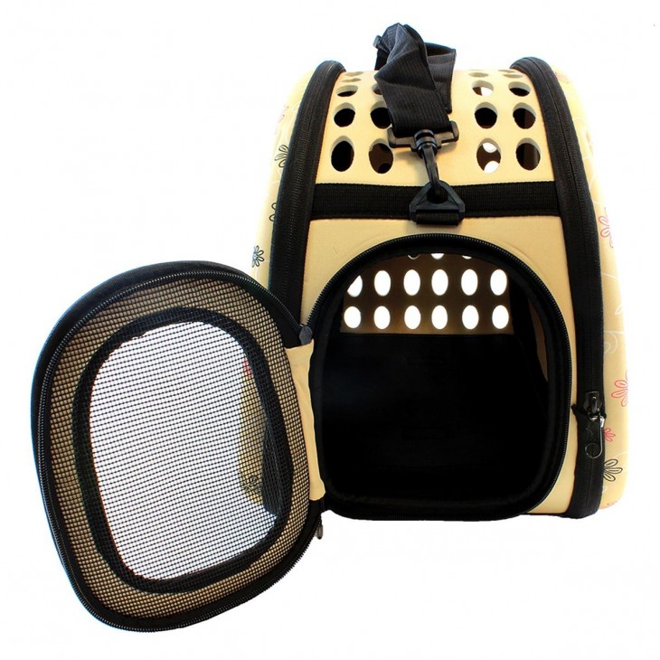 Geanta de transport pentru caine sau pisica culoare Beige AG644T - AVX-AG644T - AVEX