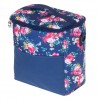 Geanta termoizolanta pentru picnic sau plaja, capacitate 11l, culoare Albastra cu flori