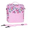 Geanta termoizolanta pentru picnic sau plaja, capacitate 11l, culoare Roz cu flori
