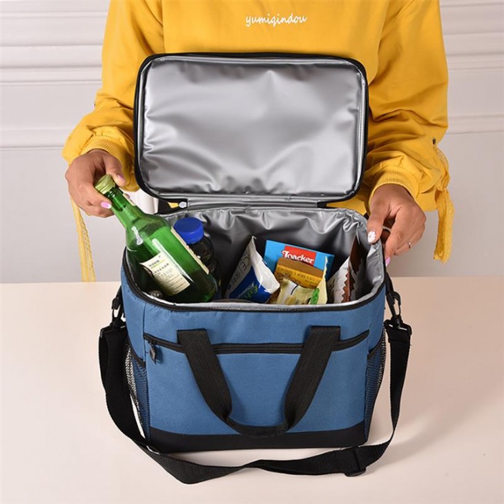 Geanta termoizolanta pentru picnic sau plaja, capacitate 16l, culoare Albastra - AVX-KX4986_2 - AVEX