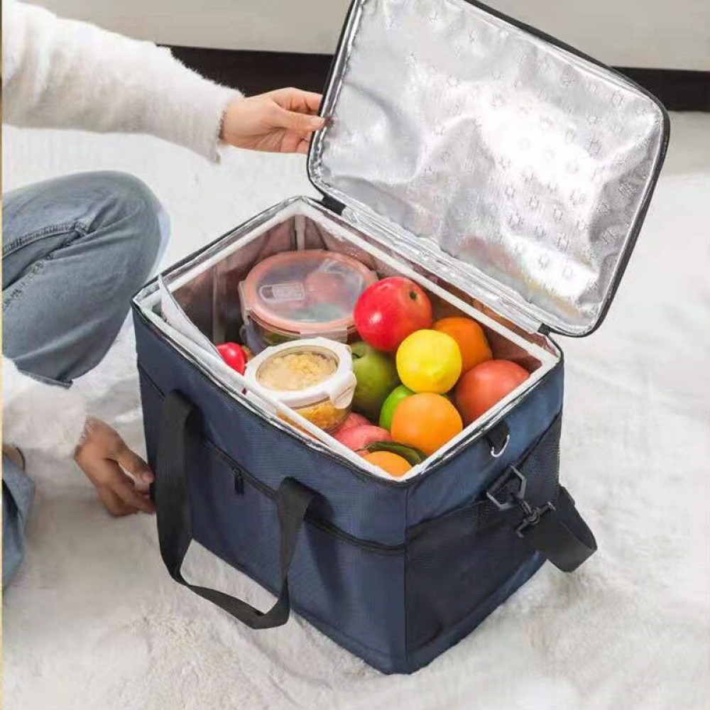 Geanta termoizolanta pentru picnic sau plaja, capacitate 16l, culoare Albastra - AVX-KX4986_2 - AVEX