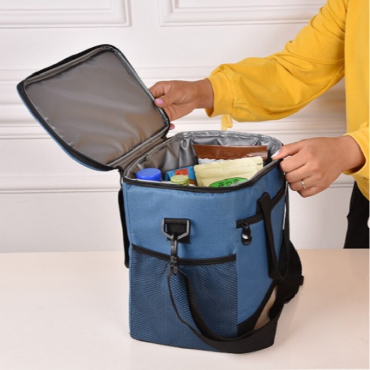 Geanta termoizolanta pentru picnic sau plaja, capacitate 16l, culoare Albastra - AVX-KX4986_2 - AVEX