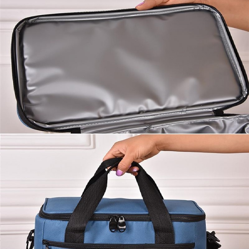 Geanta termoizolanta pentru picnic sau plaja, capacitate 16l, culoare Albastra - AVX-KX4986_2 - AVEX