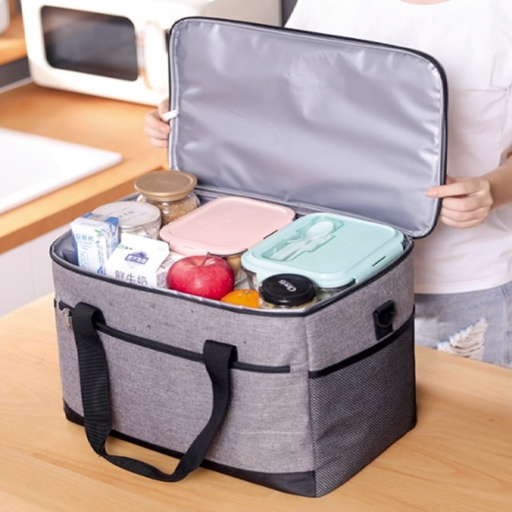 Geanta termoizolanta pentru picnic sau plaja, capacitate 16l, culoare Gri - AVX-KX4986_1 - AVEX