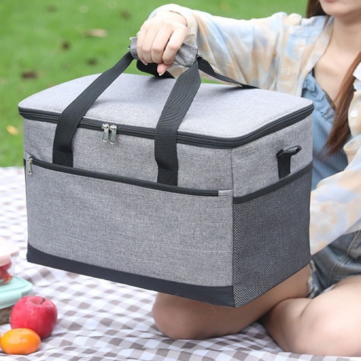 Geanta termoizolanta pentru picnic sau plaja, capacitate 16l, culoare Gri - AVX-KX4986_1 - AVEX