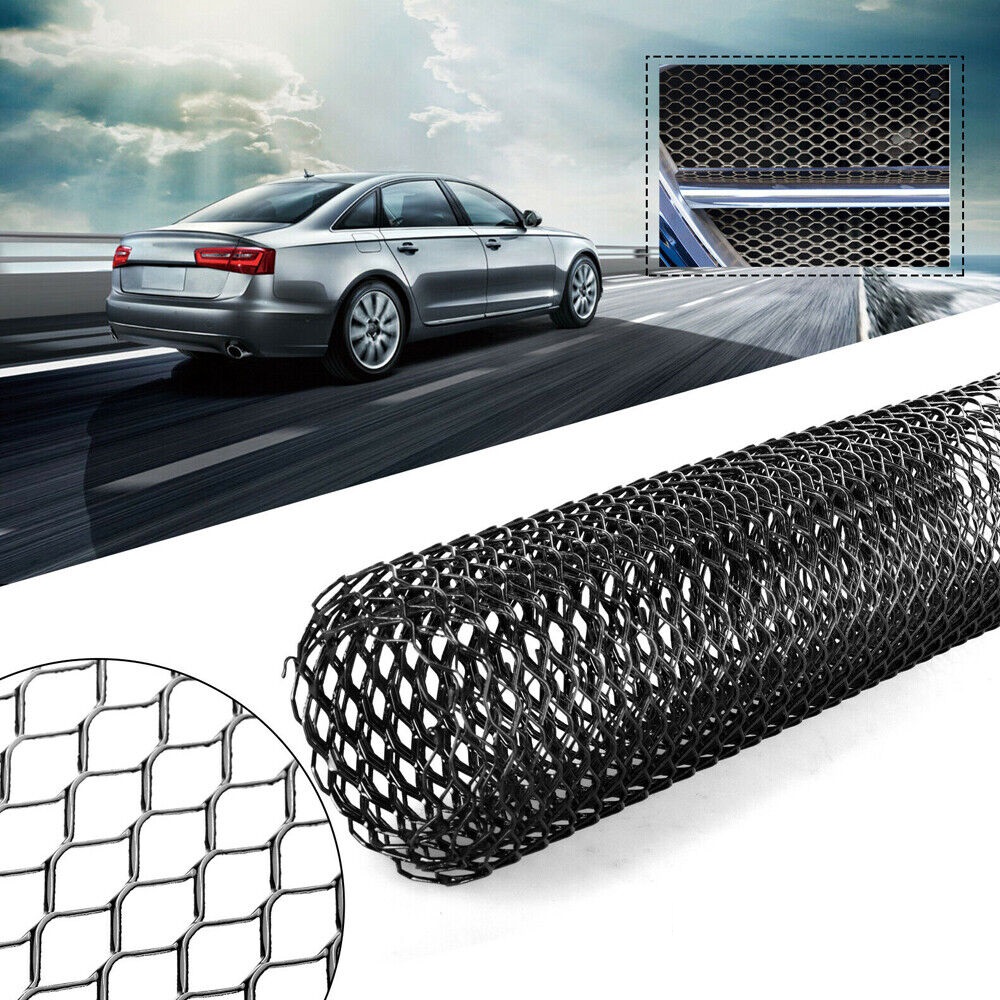 Grila Sport Tuning din Aluminiu, dimensiune 100 x 33cm, decupabila, culoare Neagra - AVX-T2339 - AVEX