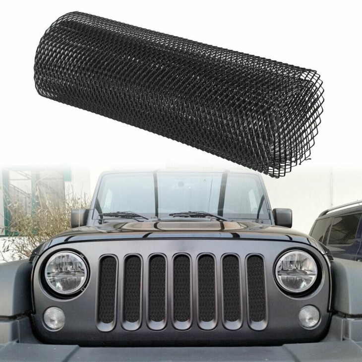 Grila Sport Tuning din Aluminiu, dimensiune 100 x 33cm, decupabila, culoare Neagra - AVX-T2339 - AVEX